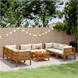 vidaXL Solid Acacia Wood Garden Lounge Set in Cream