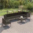 vidaXL 8 Piece Steel Garden Lounge Set in Gray