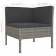 vidaXL 8 Piece Steel Garden Lounge Set in Gray
