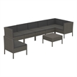 vidaXL 8 Piece Steel Garden Lounge Set in Gray