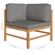 vidaXL 6 Piece Wood Garden Lounge Set in Gray