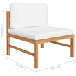 vidaXL Wood Garden Lounge Set in Cream/Natural