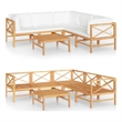 vidaXL Wood Garden Lounge Set in Cream/Natural