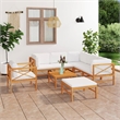 vidaXL 8 Piece Wood Large Garden Lounge Set in Cream