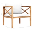 vidaXL 8 Piece Wood Large Garden Lounge Set in Cream