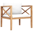 vidaXL 8 Piece Wood Large Garden Lounge Set in Cream