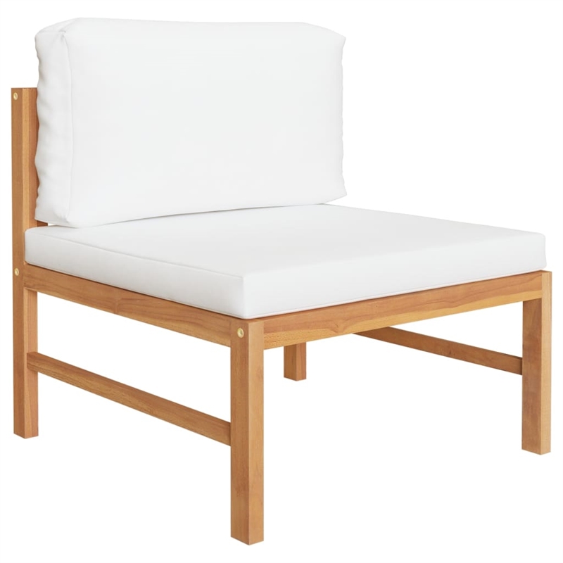 vidaXL 9 Piece Wood Large Garden Lounge Set in Cream