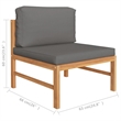 vidaXL 7 Piece Wood Garden Lounge Set in Gray