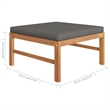vidaXL 7 Piece Wood Garden Lounge Set in Gray