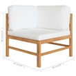 vidaXL 4 Piece Wood Garden Lounge Set in Cream