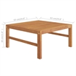 vidaXL 4 Piece Wood Garden Lounge Set in Cream