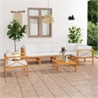 vidaXL 7 Piece Wood Garden Lounge Set in Cream