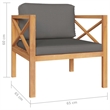 vidaXL 7 Piece Wood Garden Lounge Set in Gray