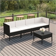 vidaXL 5 Piece Large Garden Lounge Set in Black