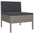 vidaXL 5 Piece Steel Garden Lounge Set in Gray