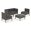 vidaXL 5 Piece Steel Garden Lounge Set in Gray