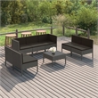 vidaXL 8 Piece Steel Garden Lounge Set in Gray