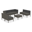 vidaXL 8 Piece Steel Garden Lounge Set in Gray