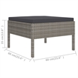 vidaXL 5 Piece Garden Lounge Set in Gray