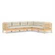 vidaXL 6 Piece Wood Garden Lounge Set in Cream