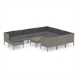 vidaXL 12 Piece Garden Lounge Set in Gray