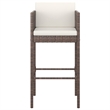 vidaXL 3 Piece Steel Bar Set in White/Brown/Cream