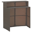 vidaXL 3 Piece Steel Bar Set in White/Brown/Cream