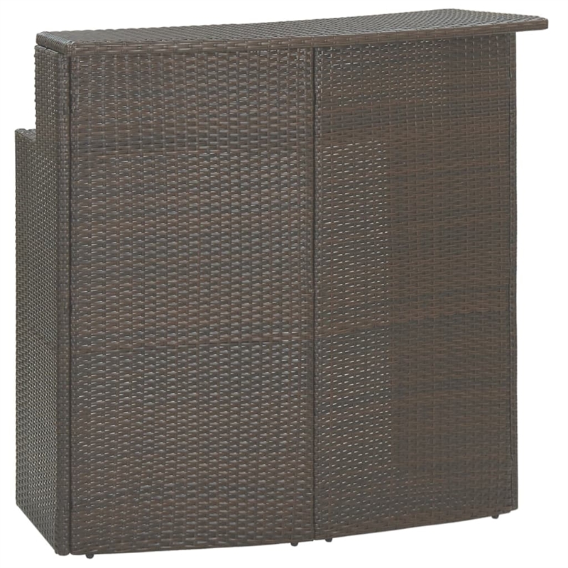 vidaXL 3 Piece Steel Bar Set in White/Brown/Cream