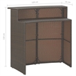 vidaXL 3 Piece Steel Bar Set in White/Brown/Cream