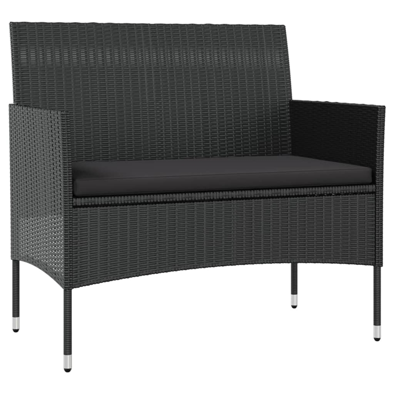 vidaXL 8 Piece Garden Lounge Set in Black
