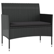 vidaXL 8 Piece Garden Lounge Set in Black