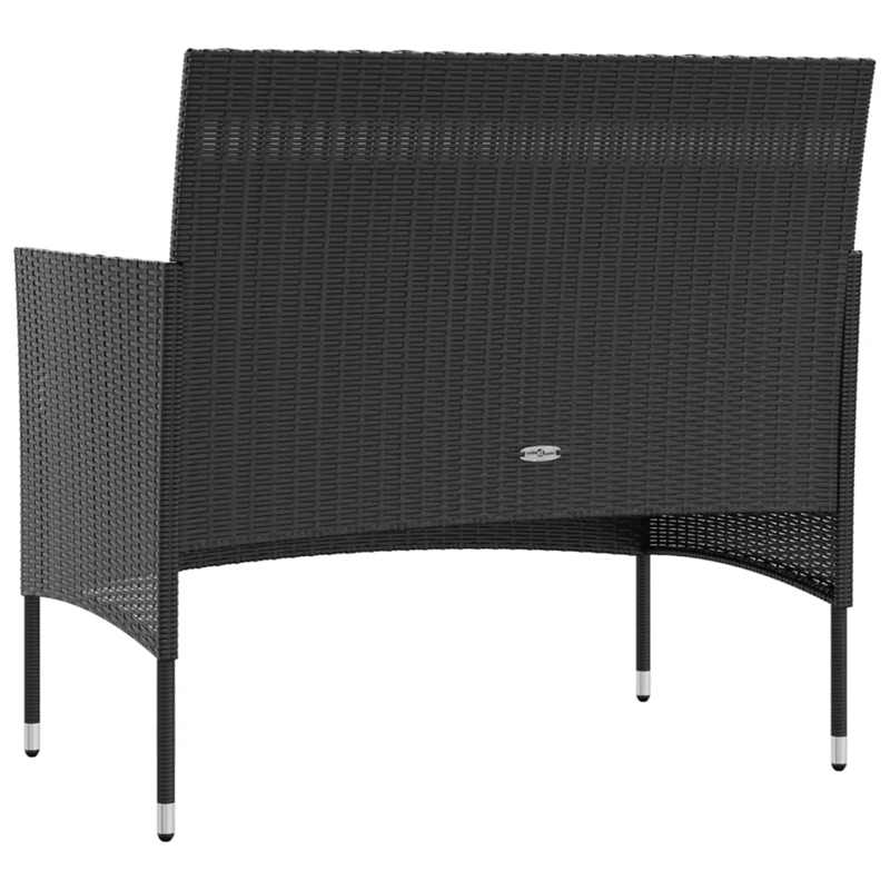 vidaXL 8 Piece Garden Lounge Set in Black
