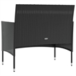 vidaXL 8 Piece Garden Lounge Set in Black