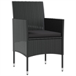 vidaXL 8 Piece Garden Lounge Set in Black