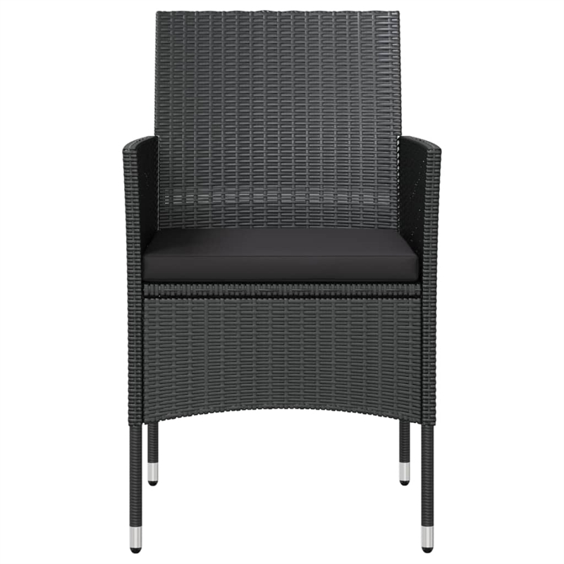 vidaXL 8 Piece Garden Lounge Set in Black