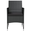 vidaXL 8 Piece Garden Lounge Set in Black