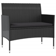 vidaXL Steel Large Garden Lounge Set in Black