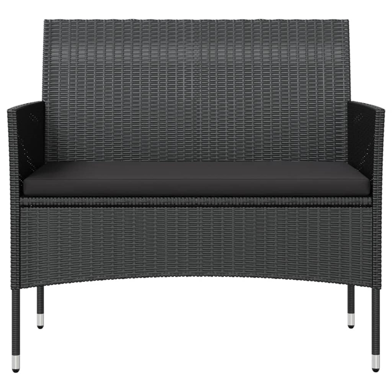 vidaXL Steel Large Garden Lounge Set in Black