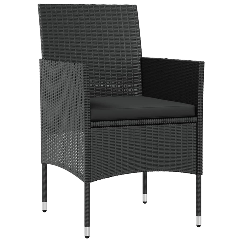 vidaXL Steel Large Garden Lounge Set in Black