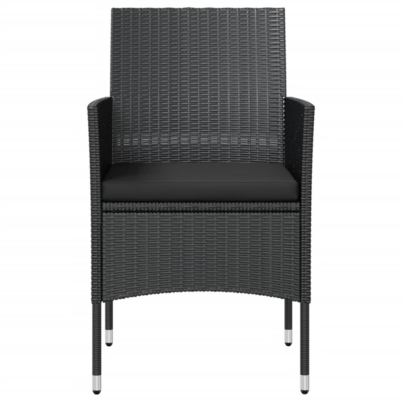 vidaXL Steel Large Garden Lounge Set in Black