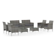 vidaXL 8 Piece Garden Lounge Set in Gray