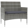 vidaXL 16 Piece Steel Large Garden Lounge Set in Gray