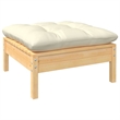 vidaXL 10 Piece Wood Lounge Set in Cream/Natural