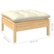 vidaXL 10 Piece Wood Lounge Set in Cream/Natural