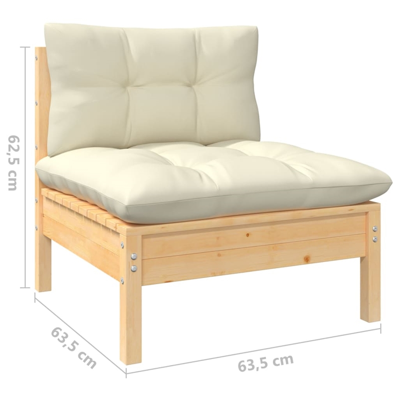 vidaXL 10 Piece Wood Garden Lounge Set