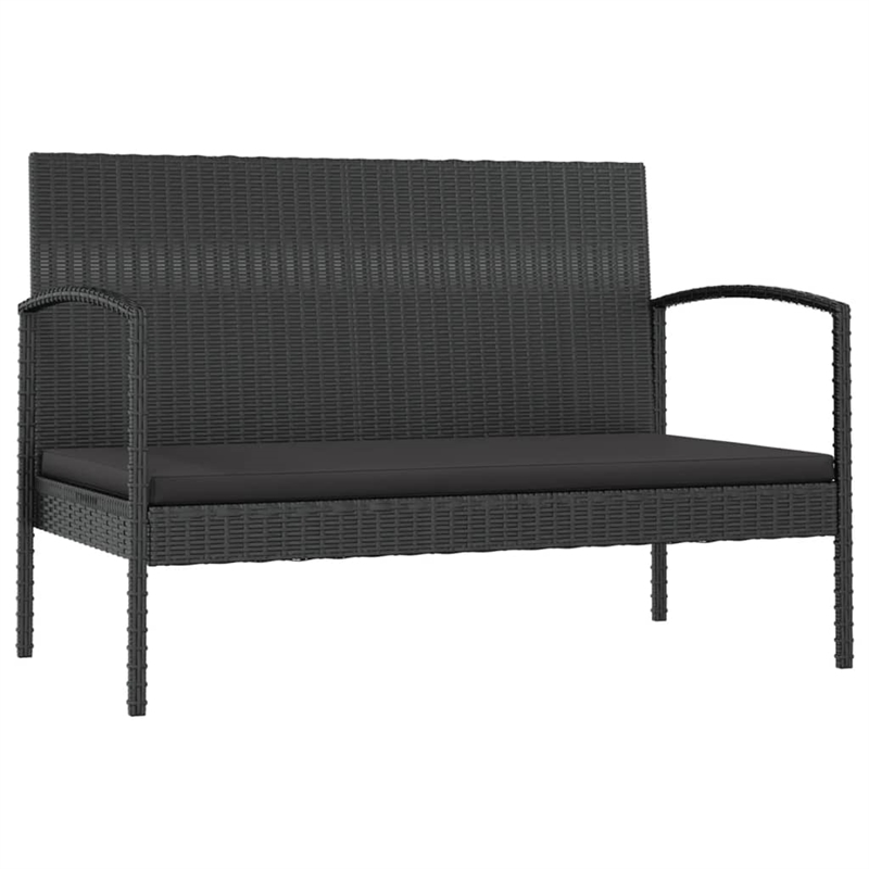 vidaXL 16 Piece Steel Lounge Set in Black