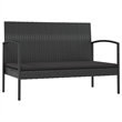 vidaXL 16 Piece Steel Lounge Set in Black