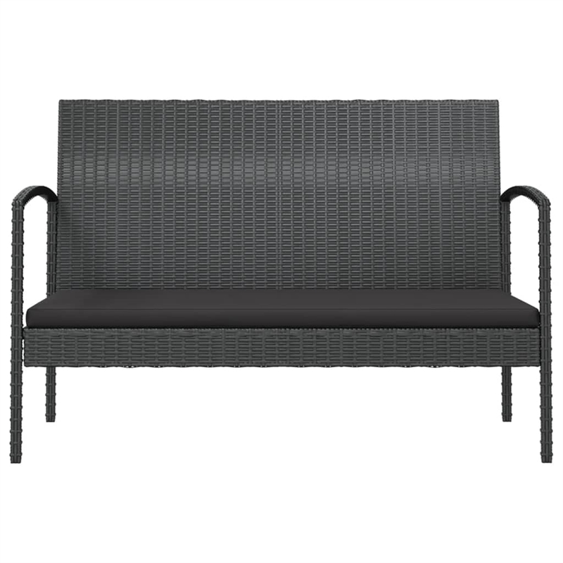 vidaXL 16 Piece Steel Lounge Set in Black