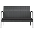 vidaXL 16 Piece Steel Lounge Set in Black