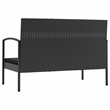 vidaXL 16 Piece Steel Lounge Set in Black